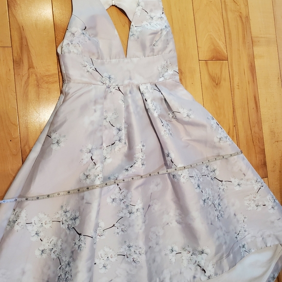 High low open back cherry blossom dress - Picture 3 of 6